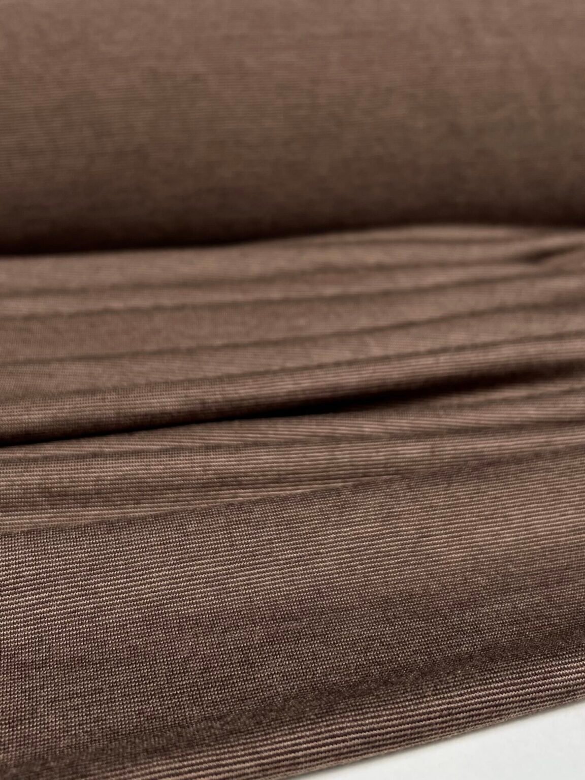 Merino vilnos ir liocelio elastingas trikotažas (premium kokybė) smulkių dryželių rašto „Šokoladinės“ spalvos 140