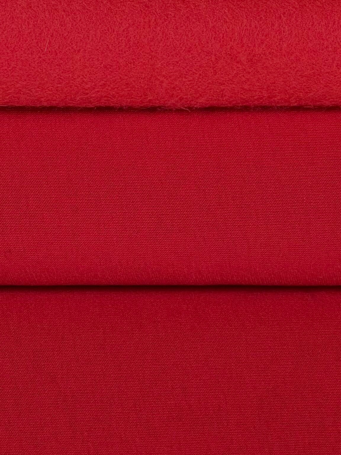Trisiūlis kilpinis trikotažas su pūkeliu PENYE „Red“ (MX18)