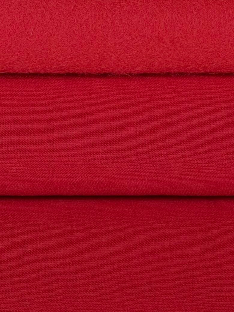 Trisiūlis kilpinis trikotažas su pūkeliu PENYE „Red“ (MX18)
