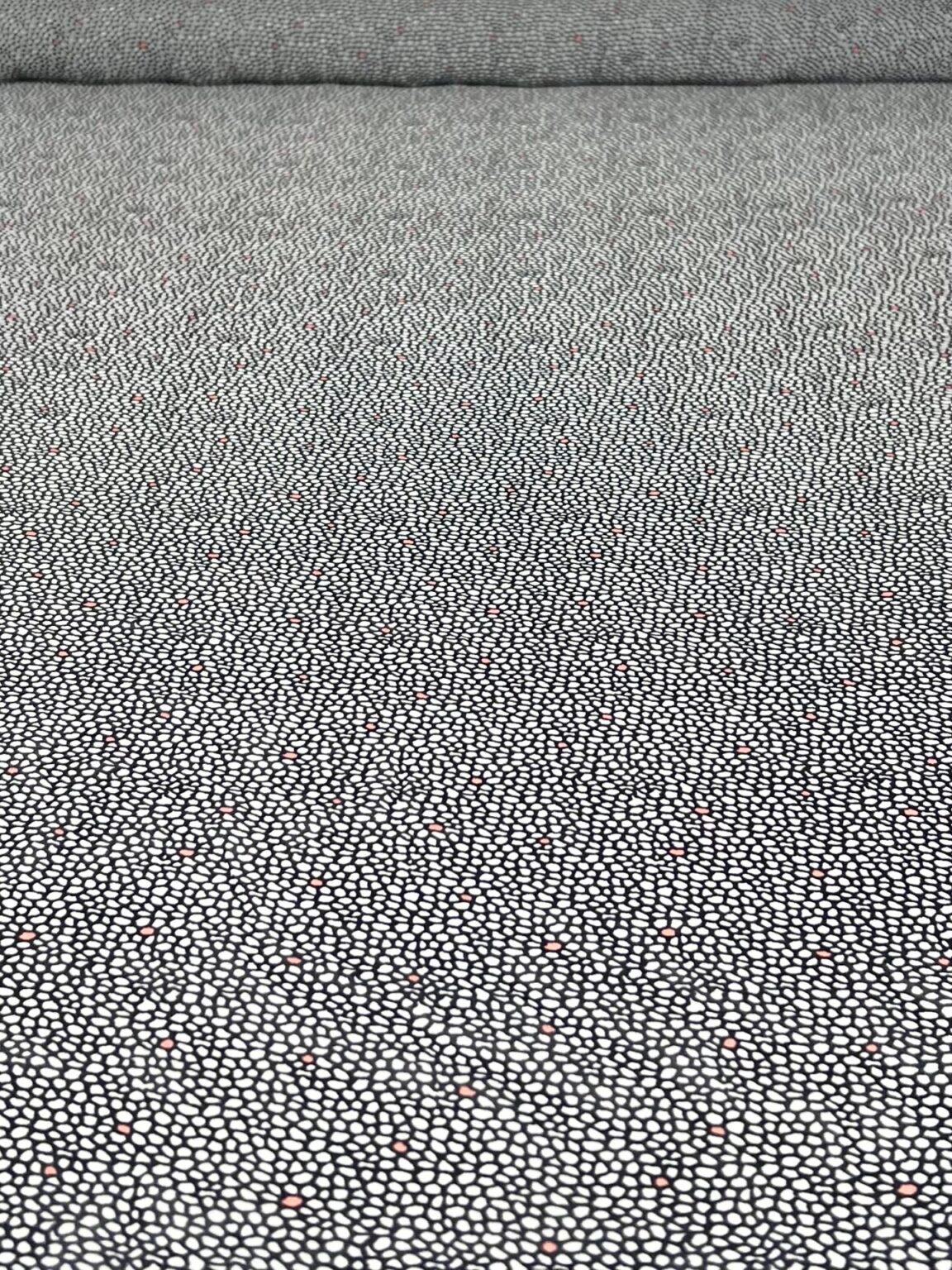 Itališkas kolekcinis šifoninis natūralus šilkas su dizainu „Pebble Print“