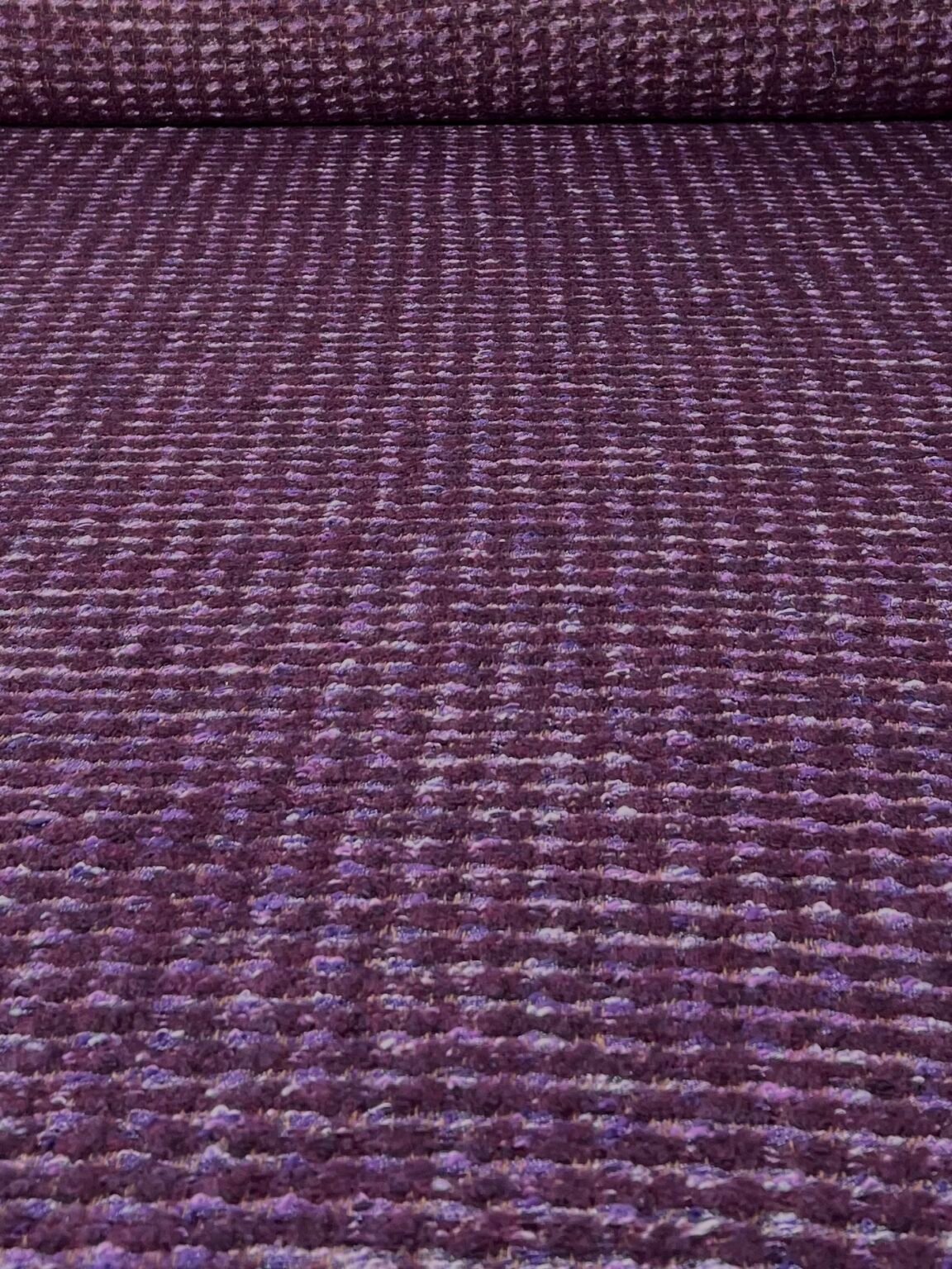 Itališkas „Chanel“ pynimo vilnos tvidas violetinės spalvos „Adelin“