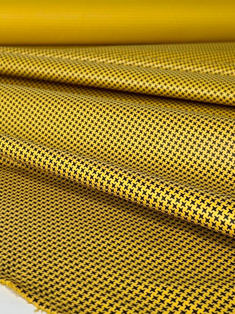 Тонкая курточная ткань в клетку "Citrine"