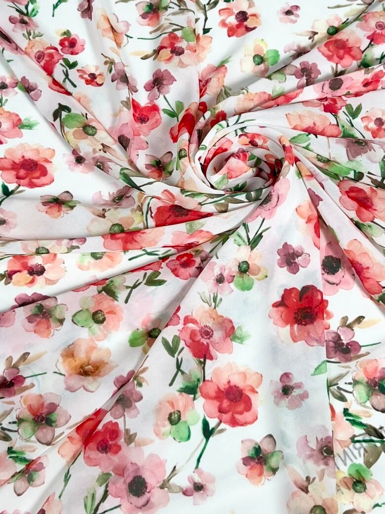 Šifonas su dizainu „Watercolor Flowers“