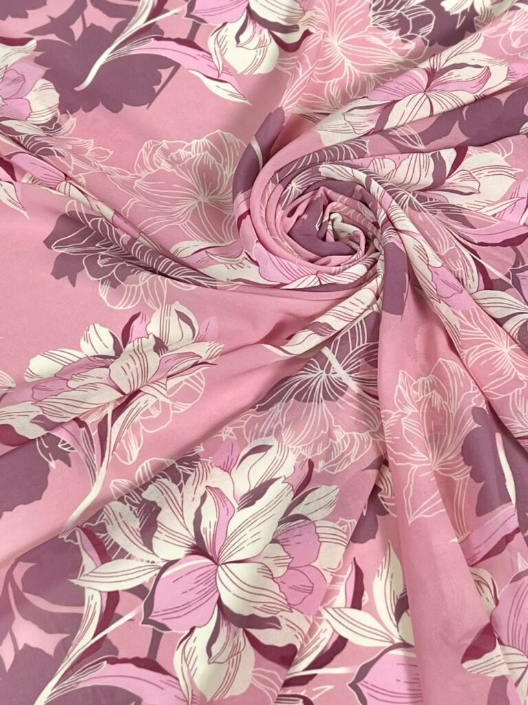 Šifonas su dizainu „Pinky Floral“
