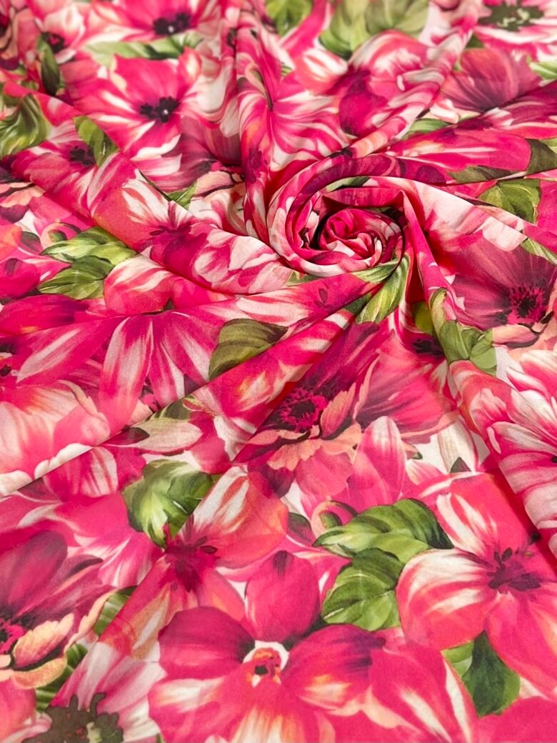 Šifonas su dizainu „Bright Petals“