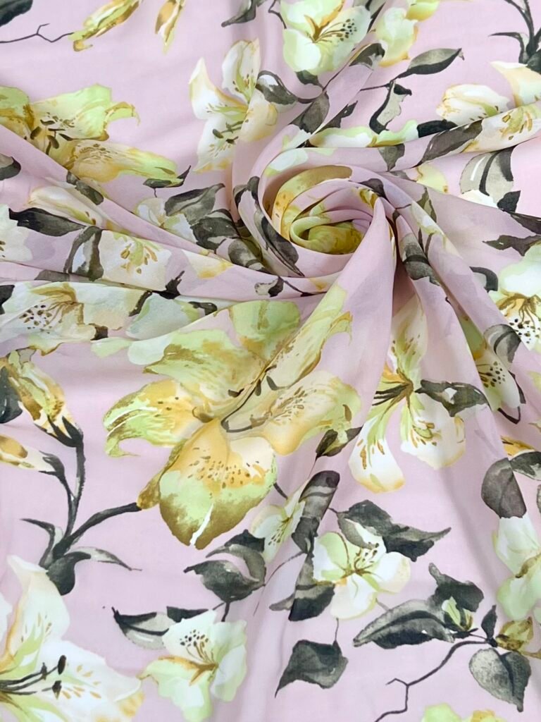 Šifonas su dizainu „Yellow Blossoms“