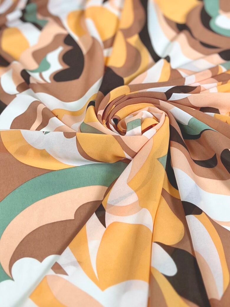 Šifonas su dizainu „Pastel Abstraction“