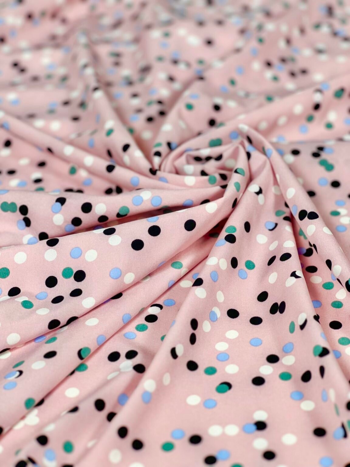 „Silky“ suknelinis audinys „Bubble Pop“ rožinės spalvos