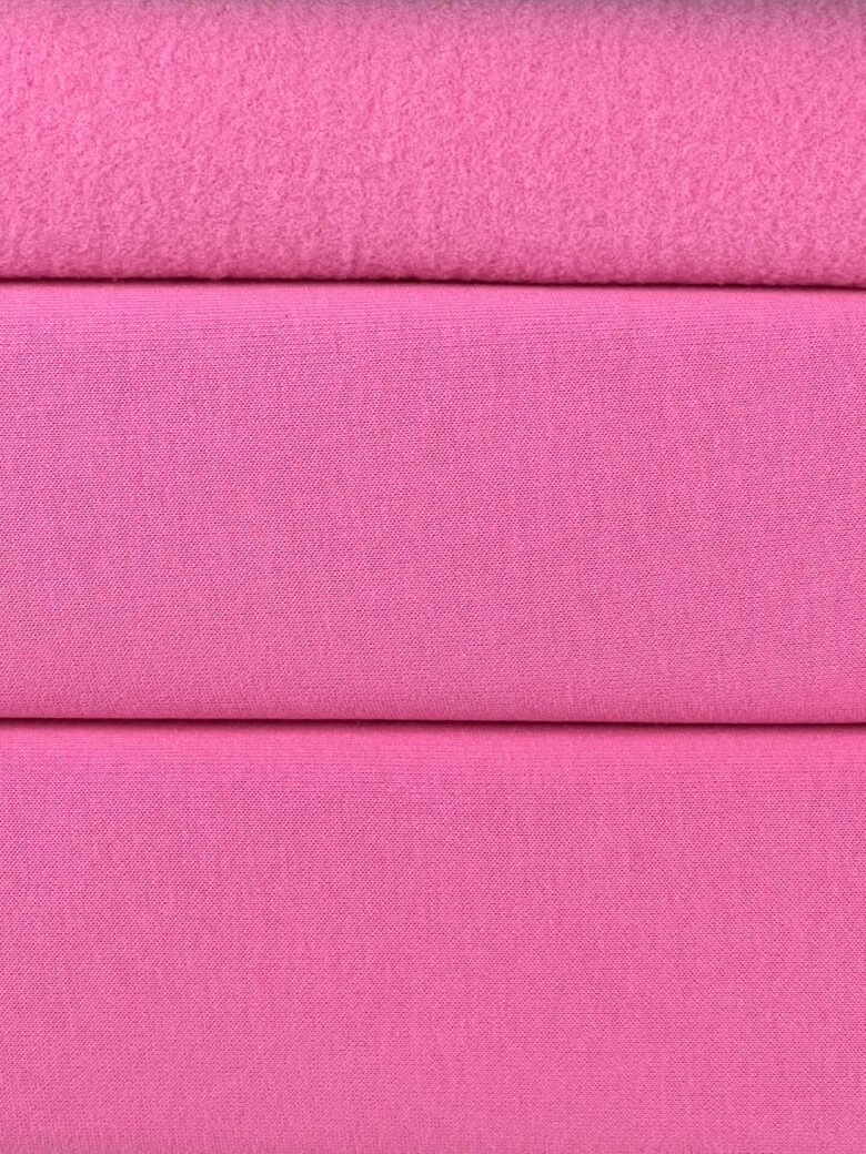 Trisiūlis kilpinis trikotažas su pūkeliu PENYE „Candy Pink“ (MX27)