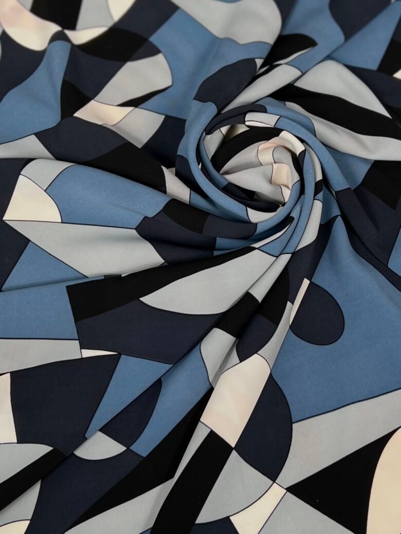 „SPH“ suknelinis audinys „Blue Abstraction“ (SU BROKU)