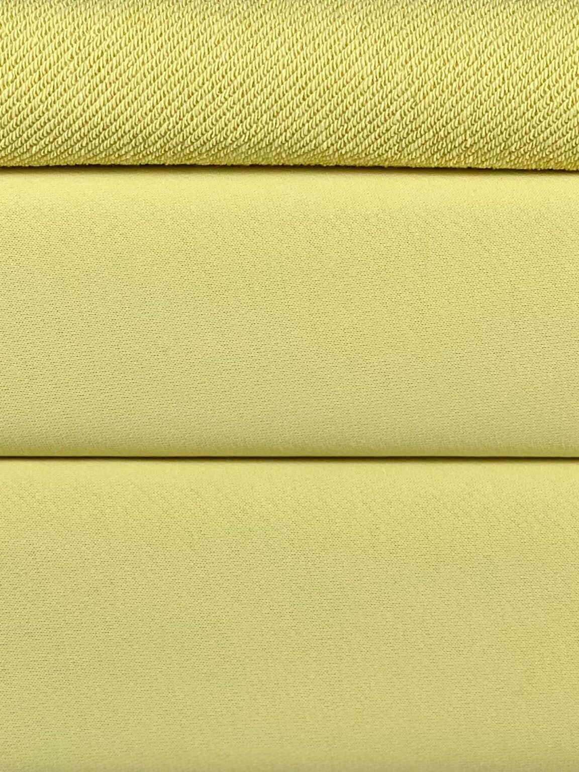 „Diagonal“ trisiūlis kilpinis trikotažas „Yellow Lemon“ (MX29)