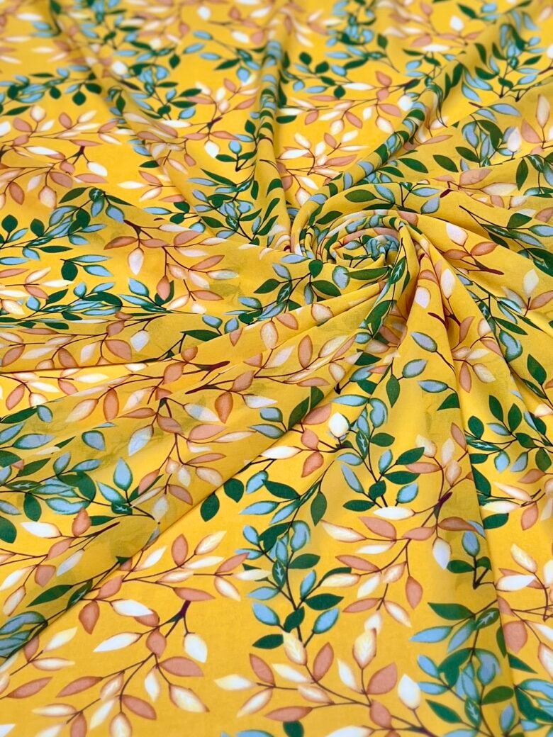 Šifonas su dizainu „Leaf Branches“