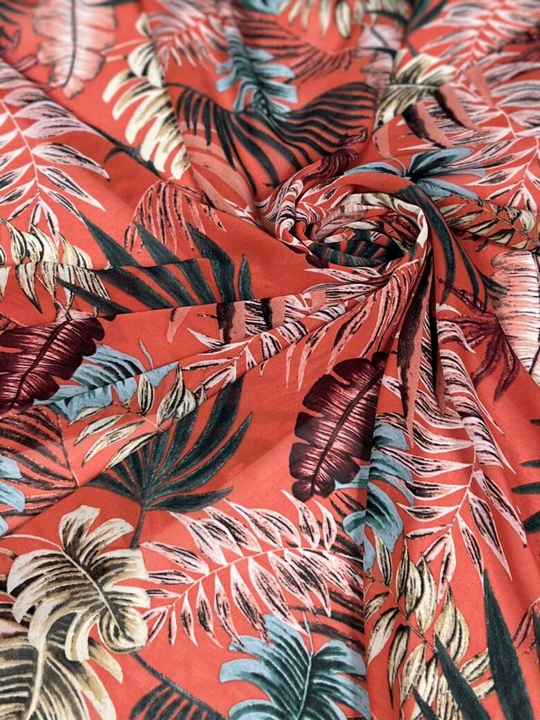 Šifonas su dizainu „Tropical Leaves“