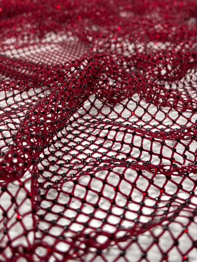 Сетка с кристаллами «Burgundy»