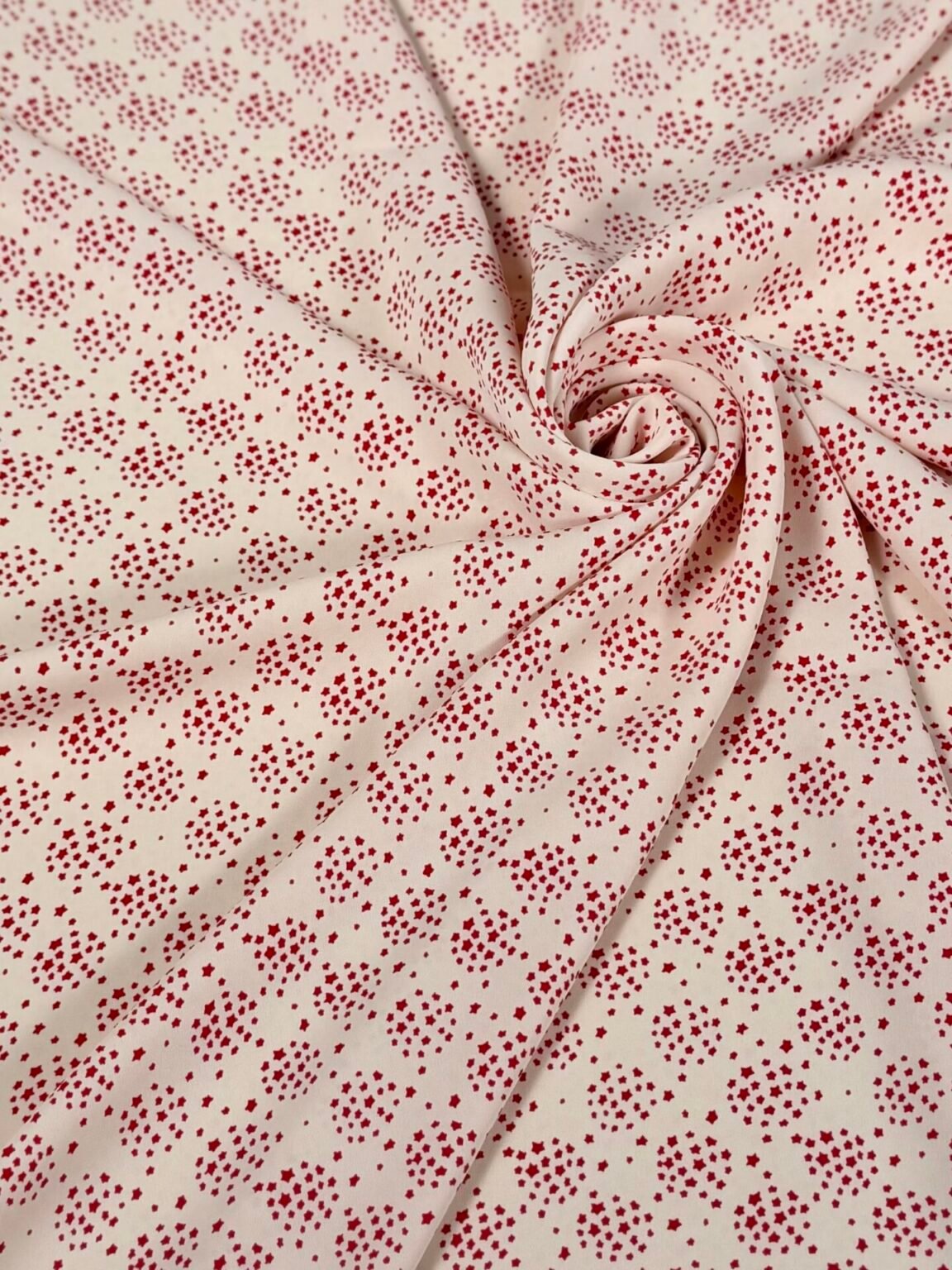 „SPH“ suknelinis audinys „Cream & Red“