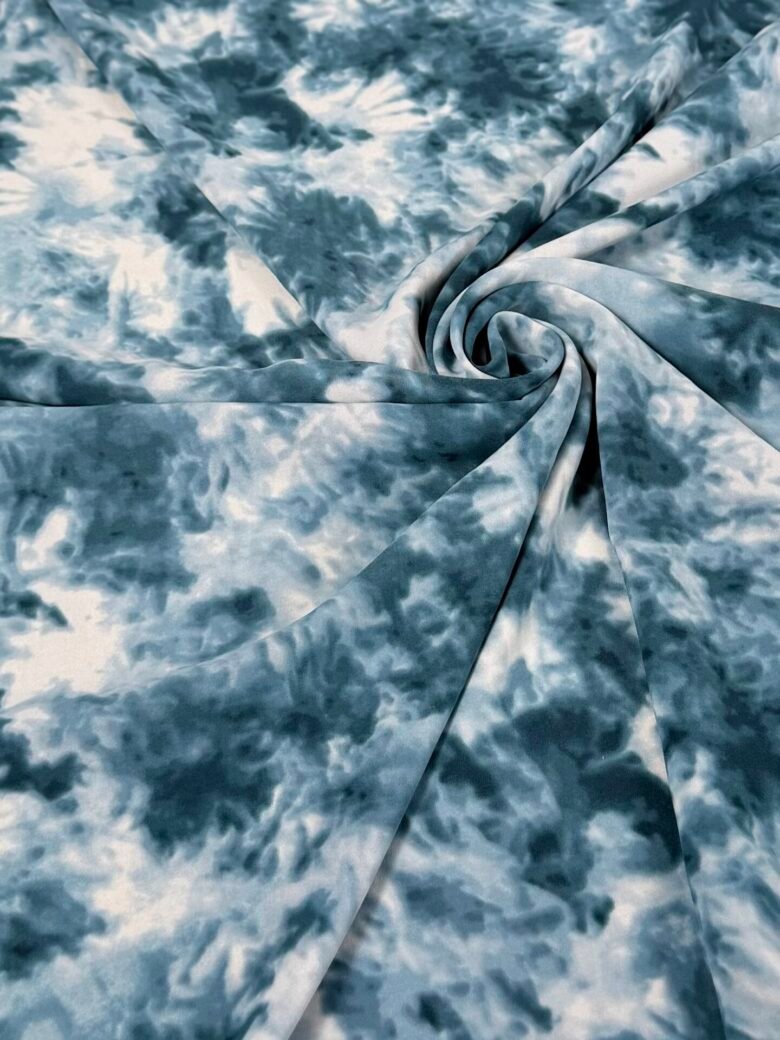 „SPH“ suknelinis audinys „Blue Tie Dye“