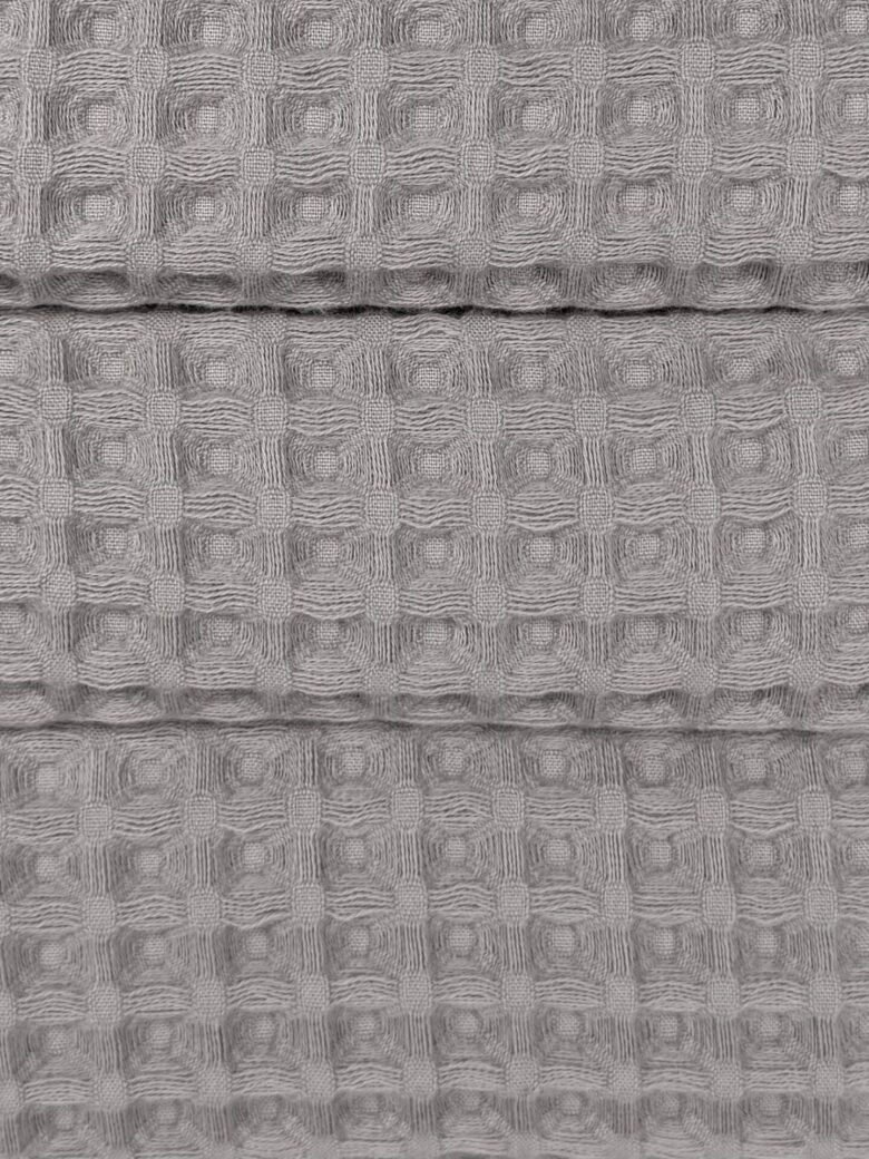 Purus medvilninis vaflinis audinys stambaus pynimo „Grey“